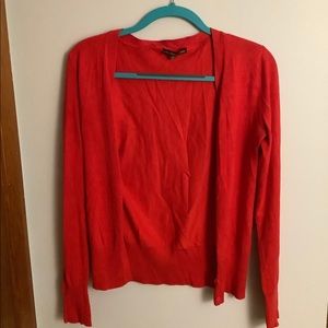 Red cardigan